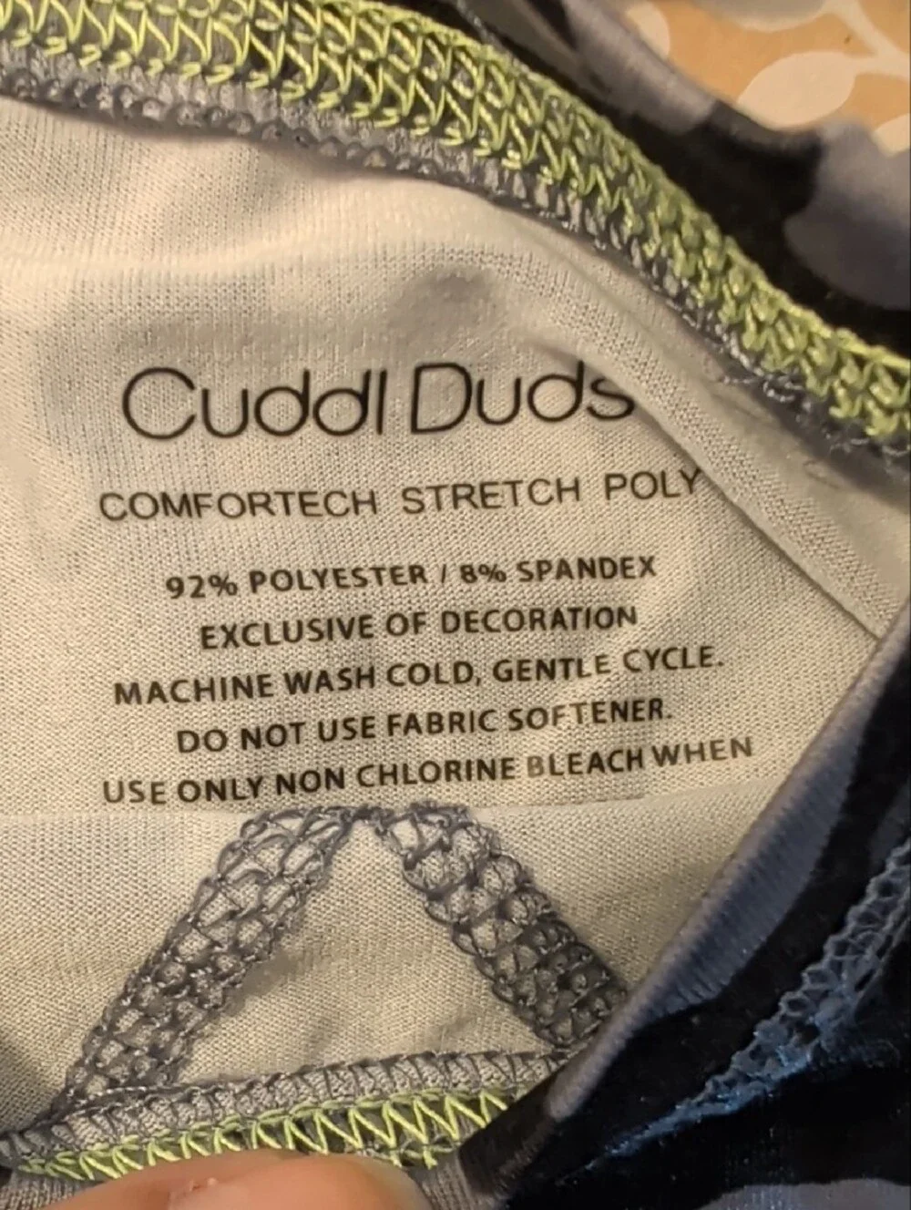 Cuddl Duds Kids Two-Piece Gray and Black Camo Pajama Set